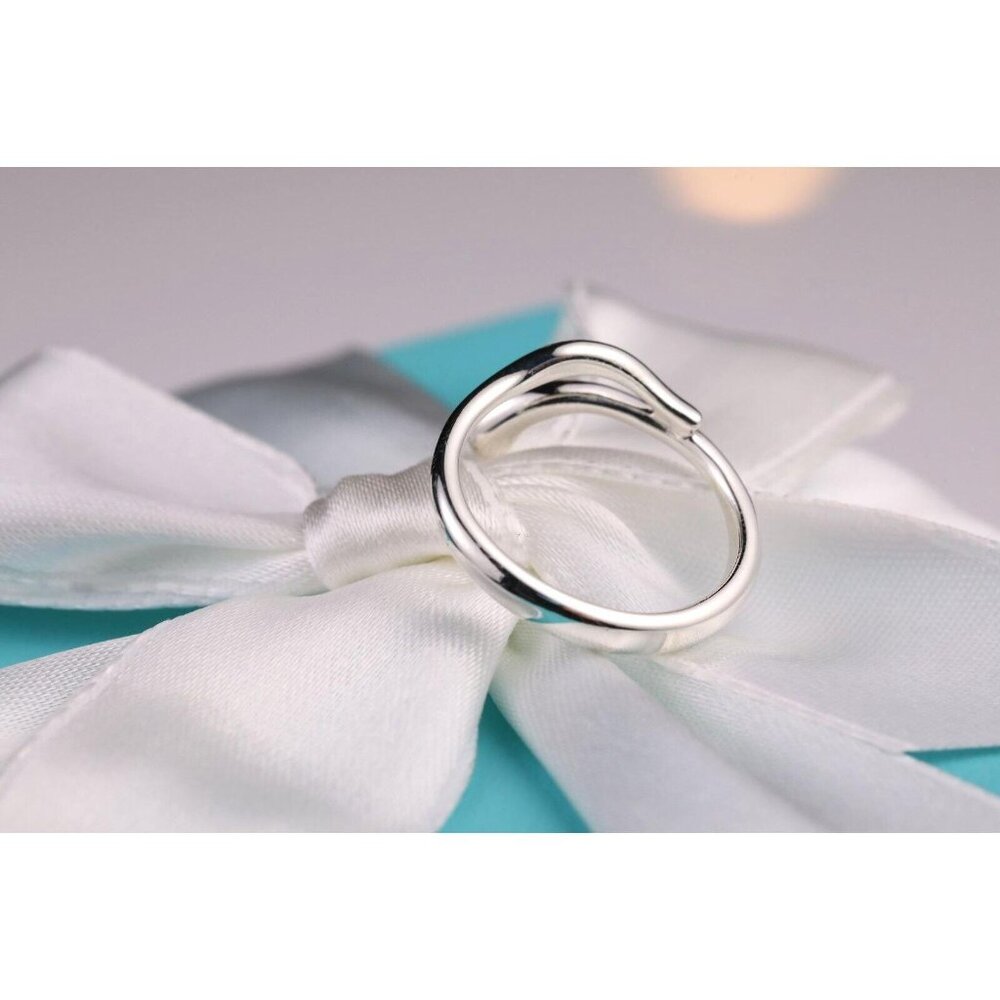 Tiffany & Co. Elsa Peretti Open Teardrop Snake Ring in Sterling Silver Size 6 - Picture 4 of 11